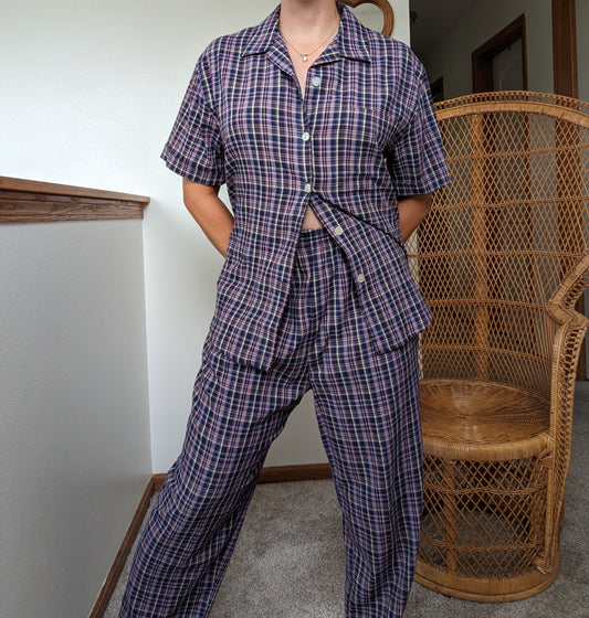 1990s Jantzen plaid pajamas Pajamas Rad Bonnie's Vintage