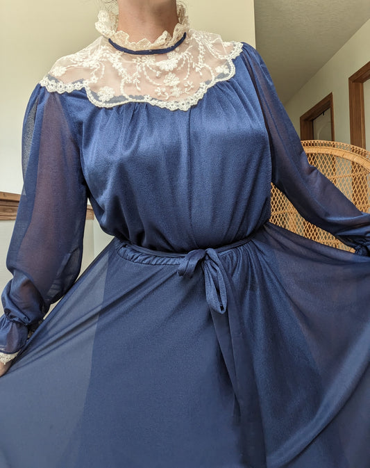 1970s Victorian maxi dress Dress Rad Bonnie's Vintage