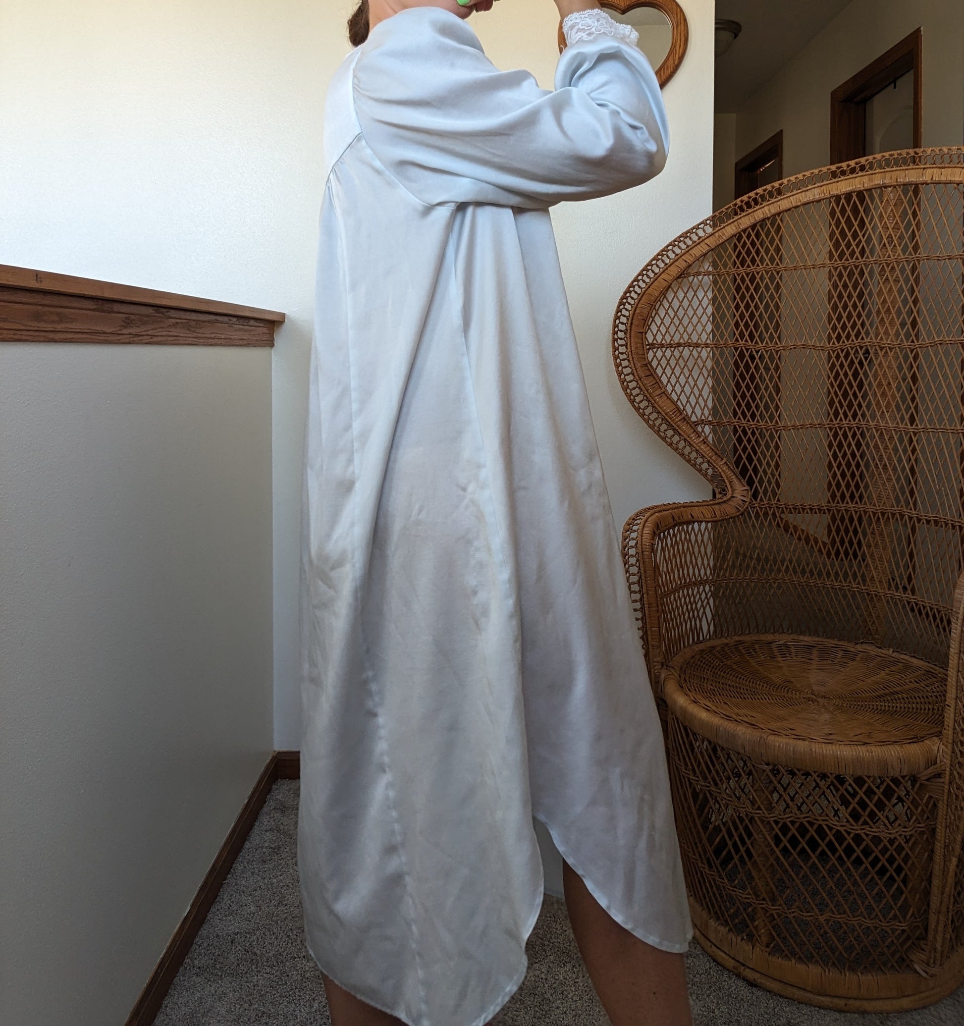 1980s Christian Dior powder blue nightgown nightgown Rad Bonnie's Vintage