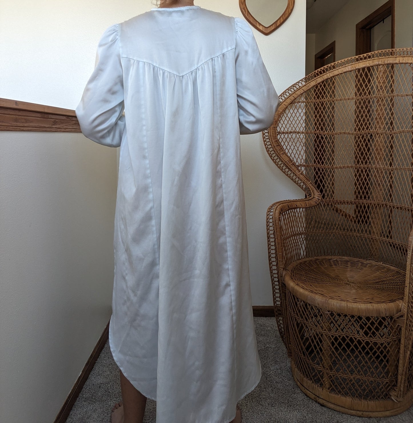 1980s Christian Dior powder blue nightgown nightgown Rad Bonnie's Vintage