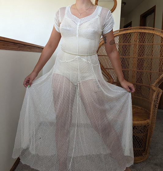 1920s/30s white lace dress Dress Rad Bonnie's Vintage