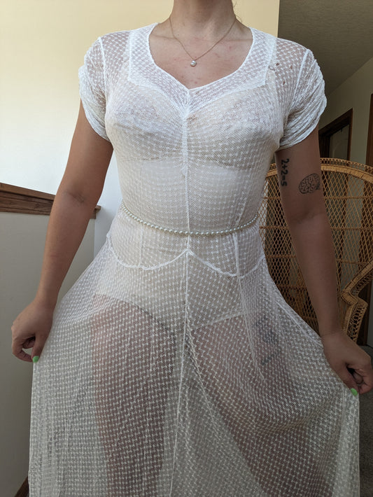 1920s/30s white lace dress Dress Rad Bonnie's Vintage