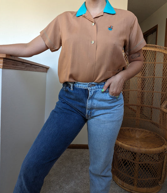 1950s bowling shirt Top Rad Bonnie's Vintage