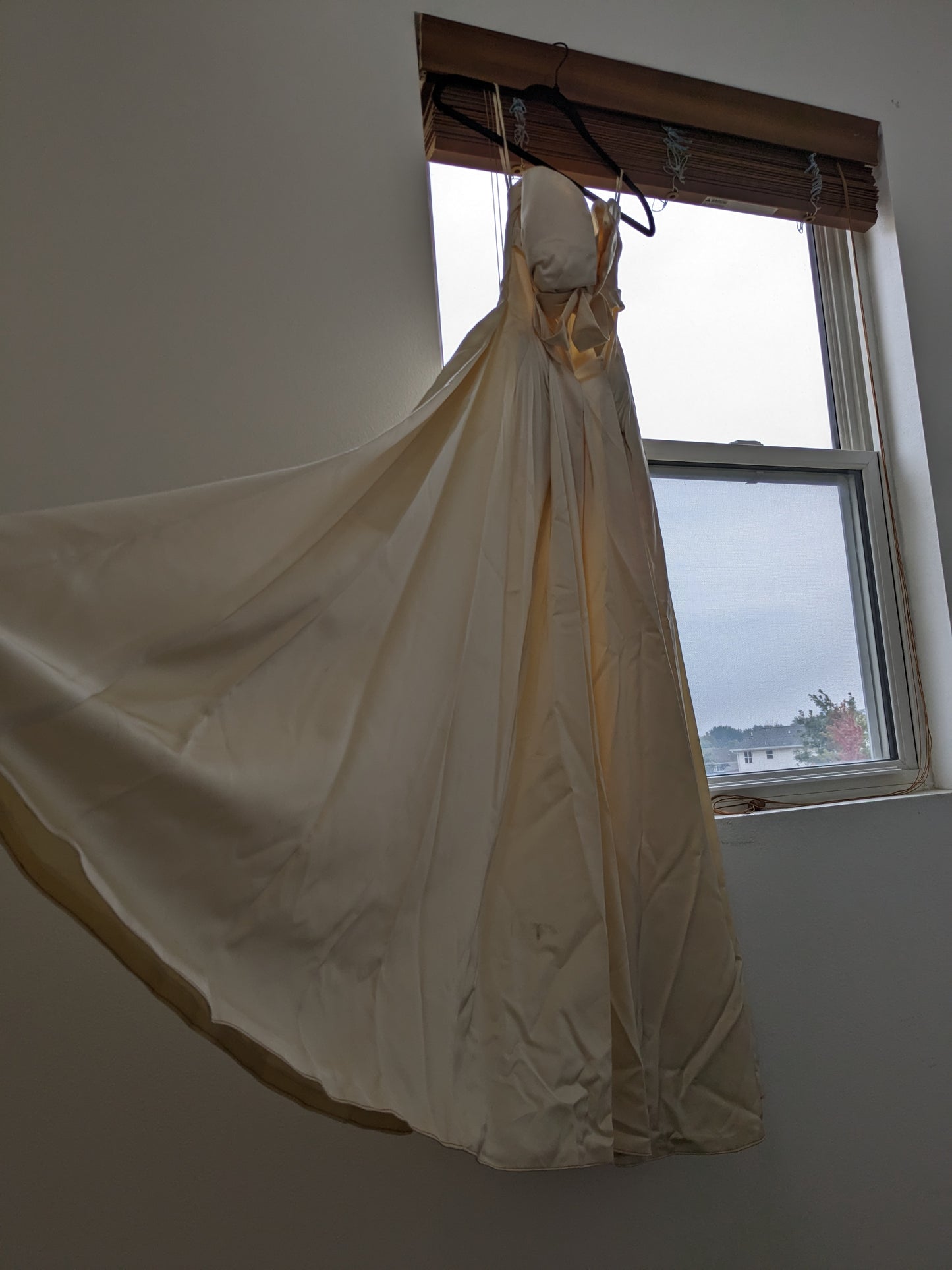 1950s silk satin wedding gown Dress Rad Bonnie's Vintage