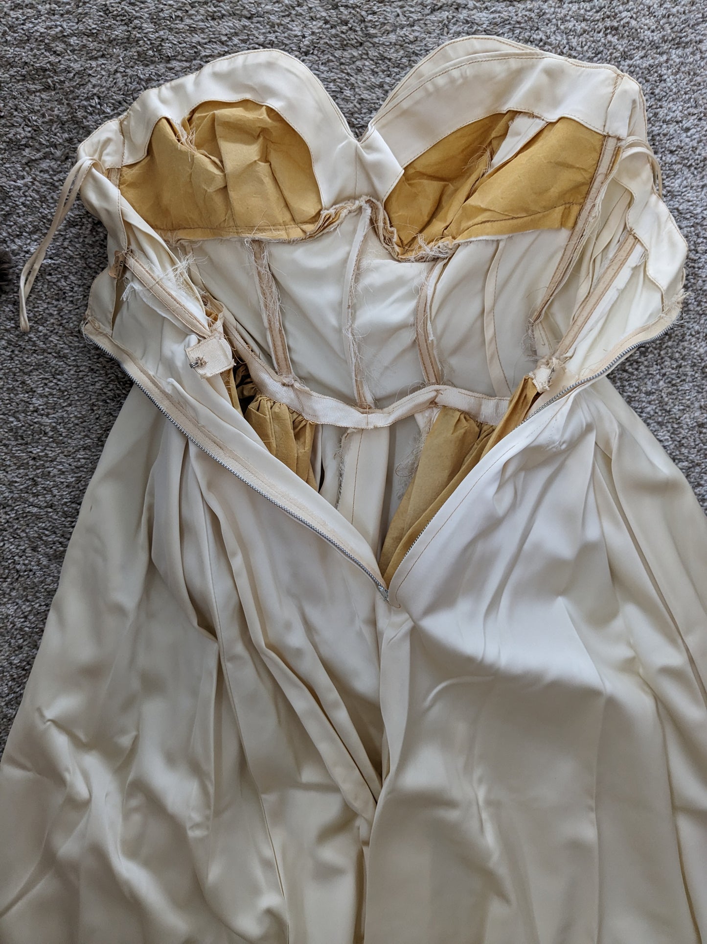 1950s silk satin wedding gown Dress Rad Bonnie's Vintage