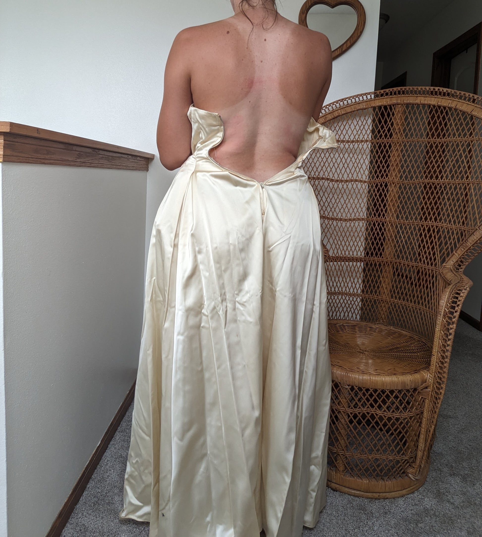 1950s silk satin wedding gown Dress Rad Bonnie's Vintage