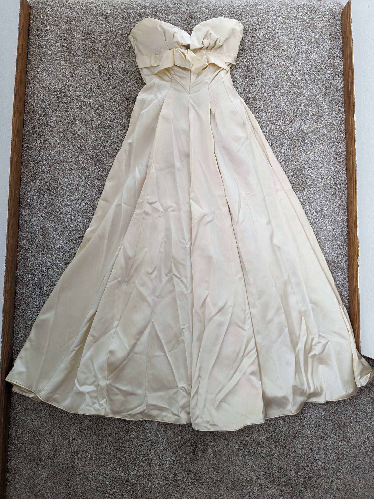 1950s silk satin wedding gown Dress Rad Bonnie's Vintage