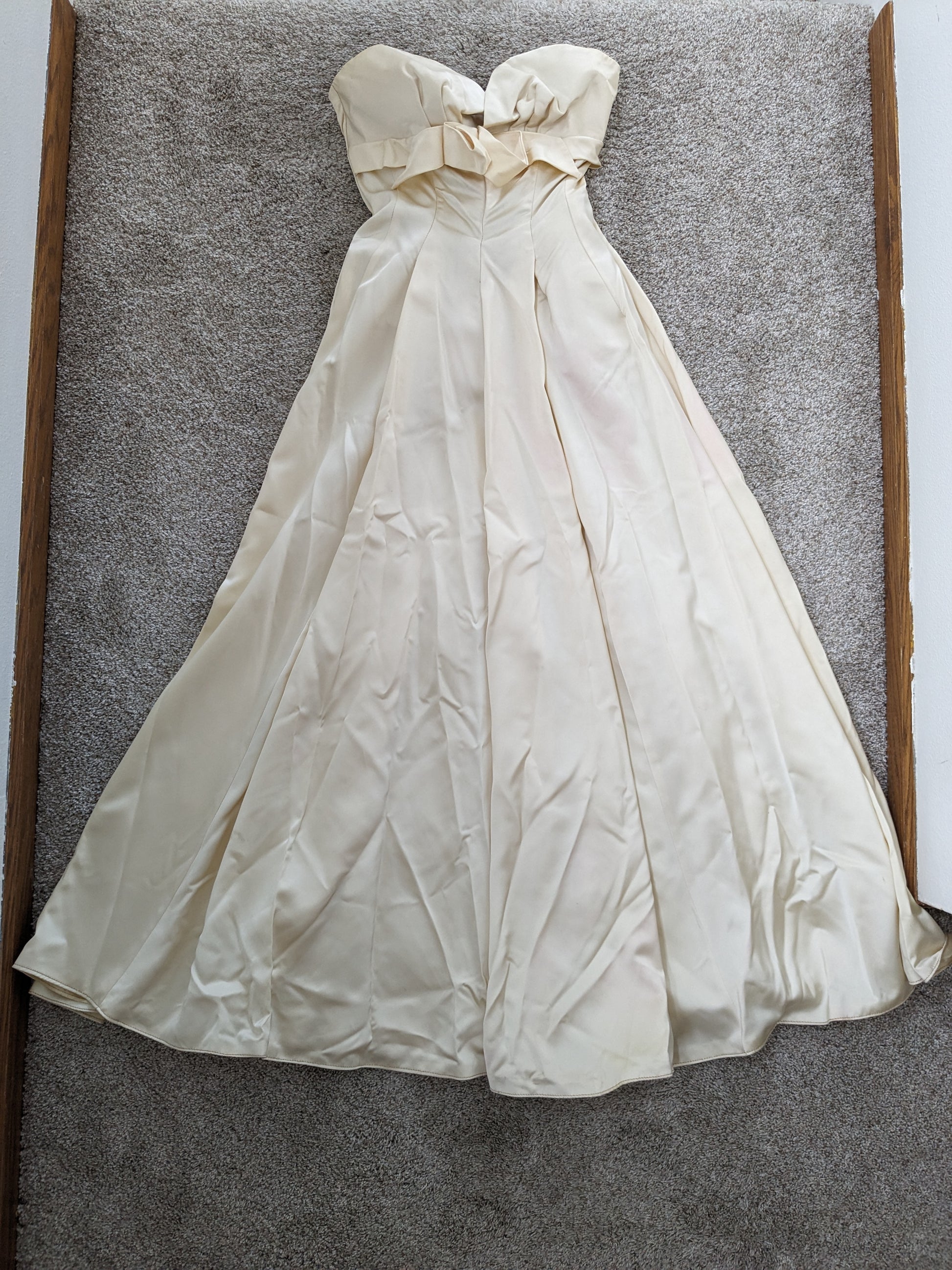 1950s silk satin wedding gown Dress Rad Bonnie's Vintage