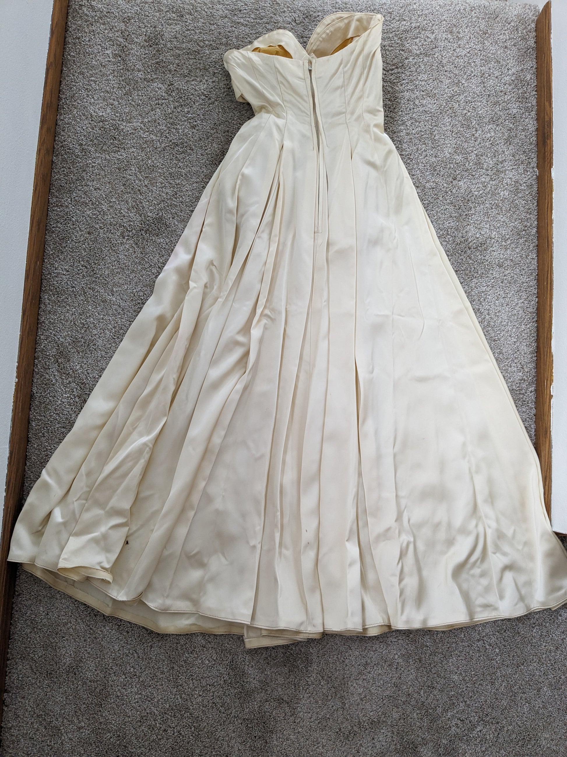1950s silk satin wedding gown Dress Rad Bonnie's Vintage