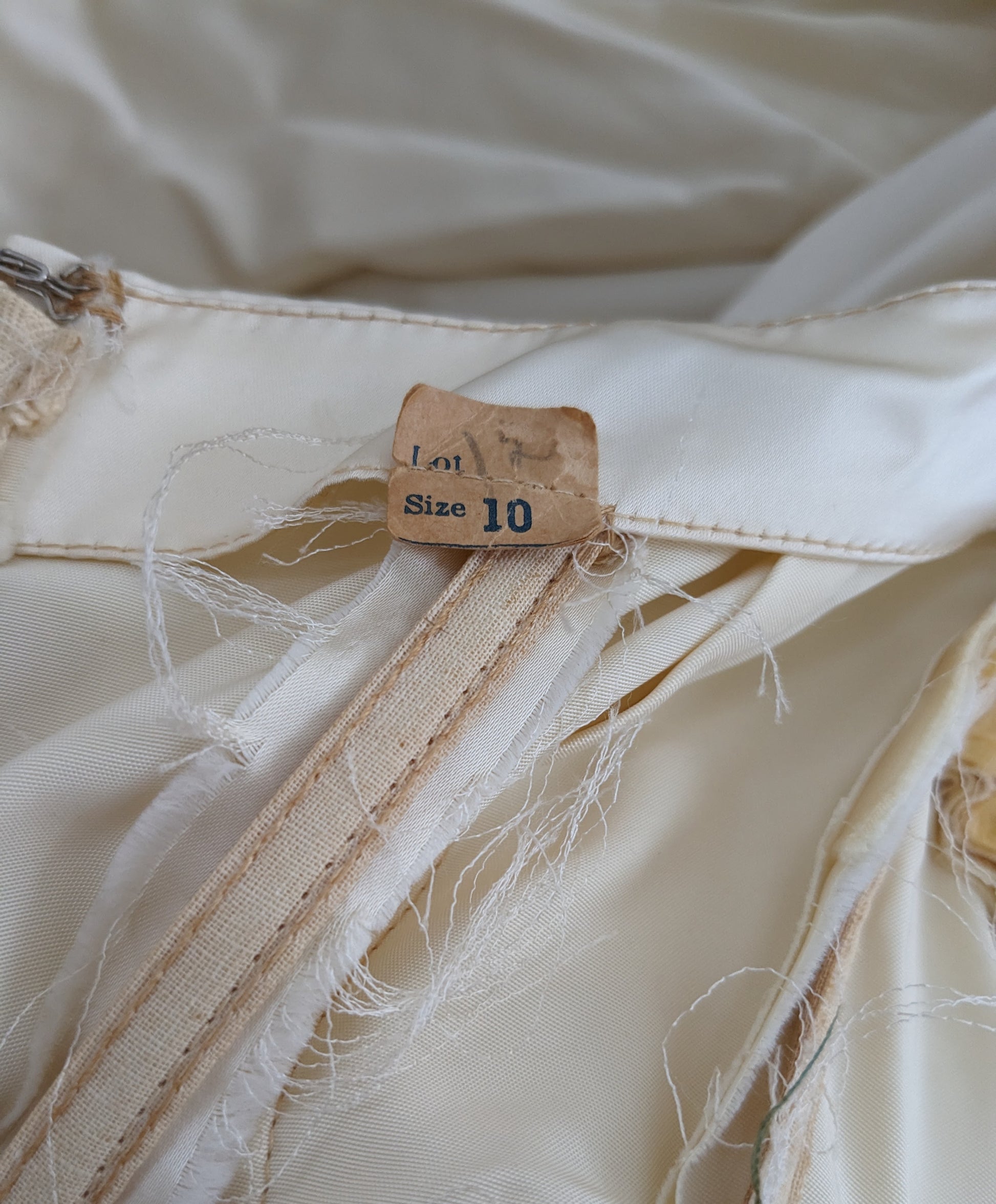 1950s silk satin wedding gown Dress Rad Bonnie's Vintage