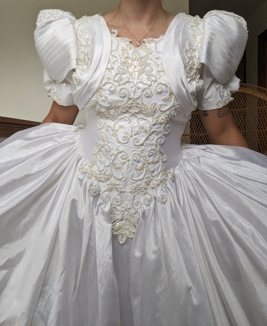 1980s weddding gown Dress Rad Bonnie's Vintage