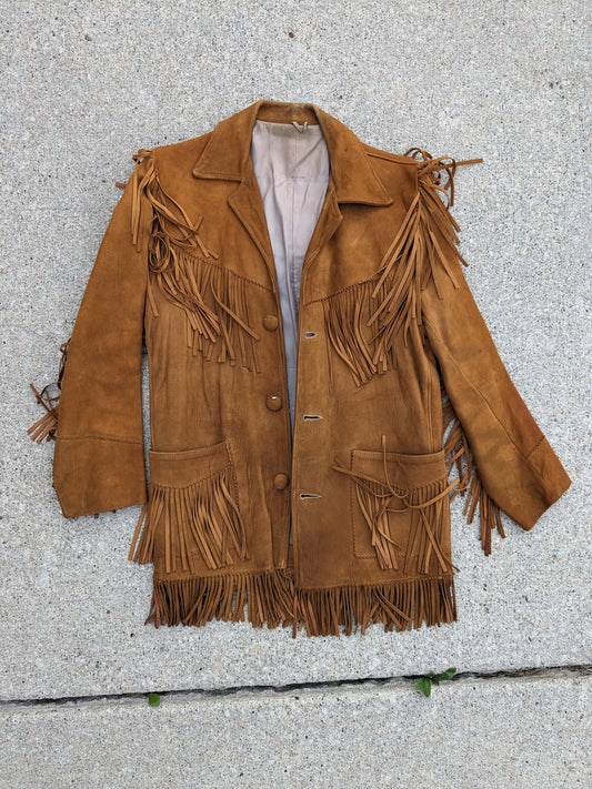 1960s fringe leather jacket Jacket Rad Bonnie's Vintage