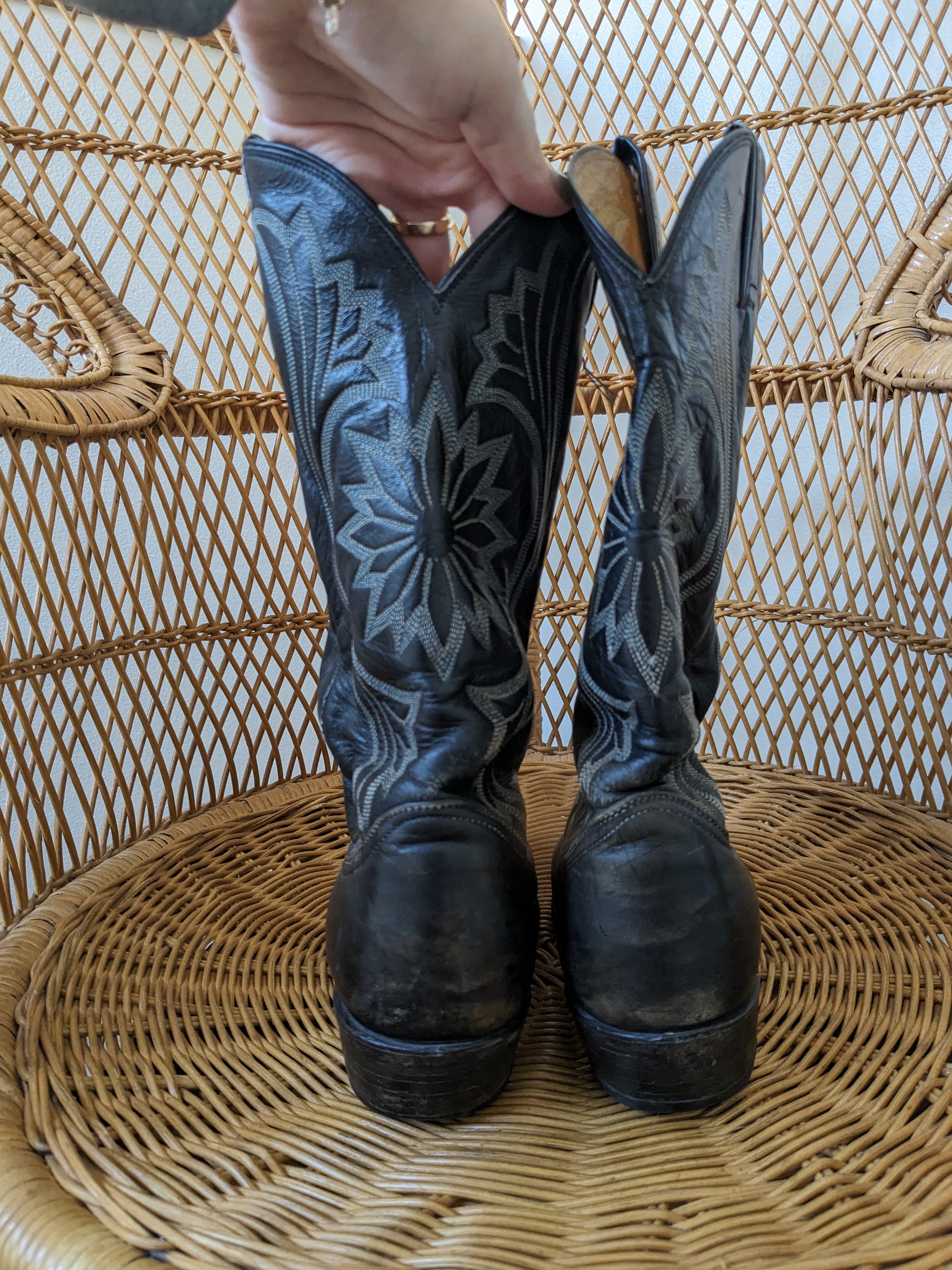 1970s Tony Lama black label boots Boots Rad Bonnie's Vintage