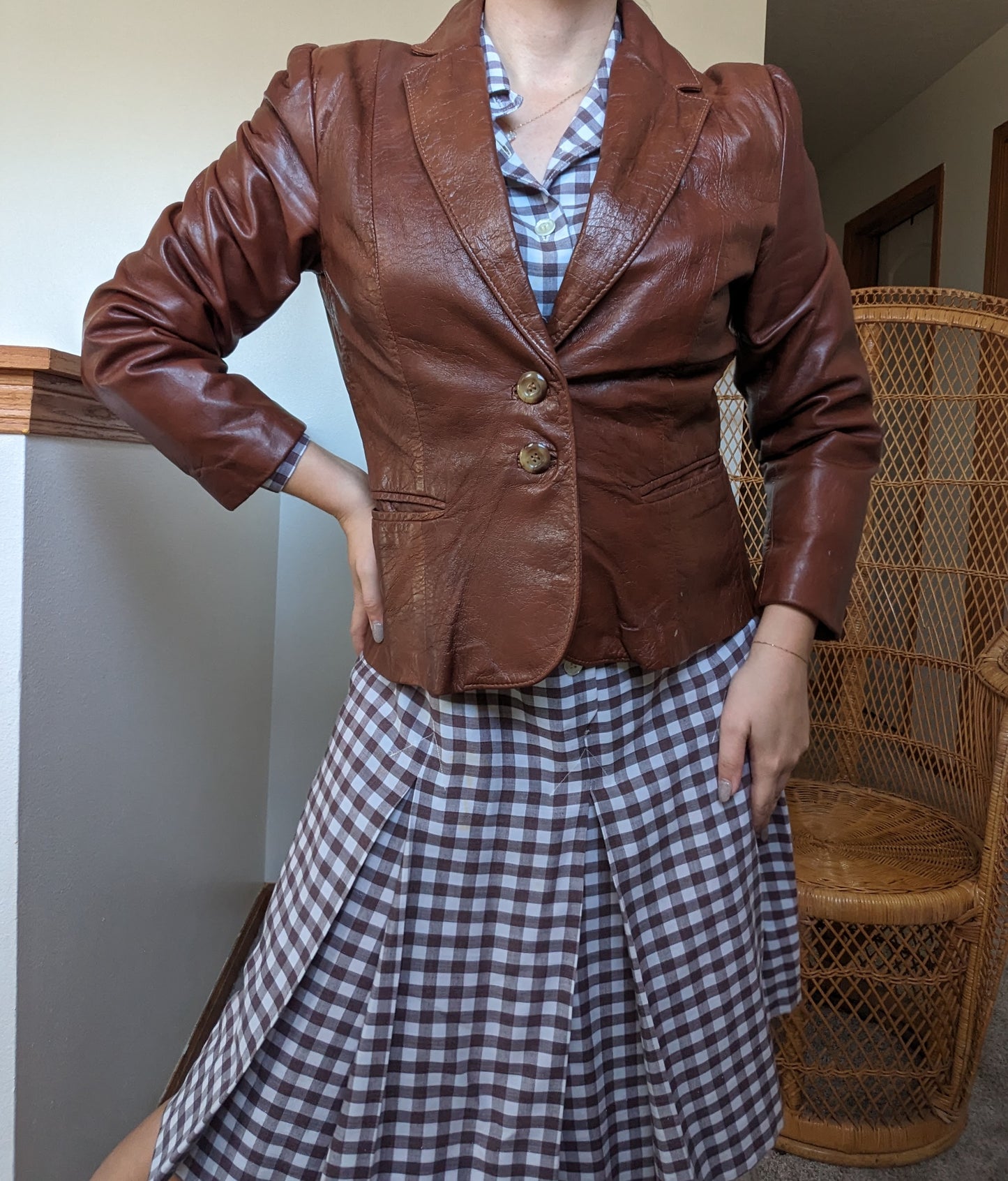 1970s brown leather jacket