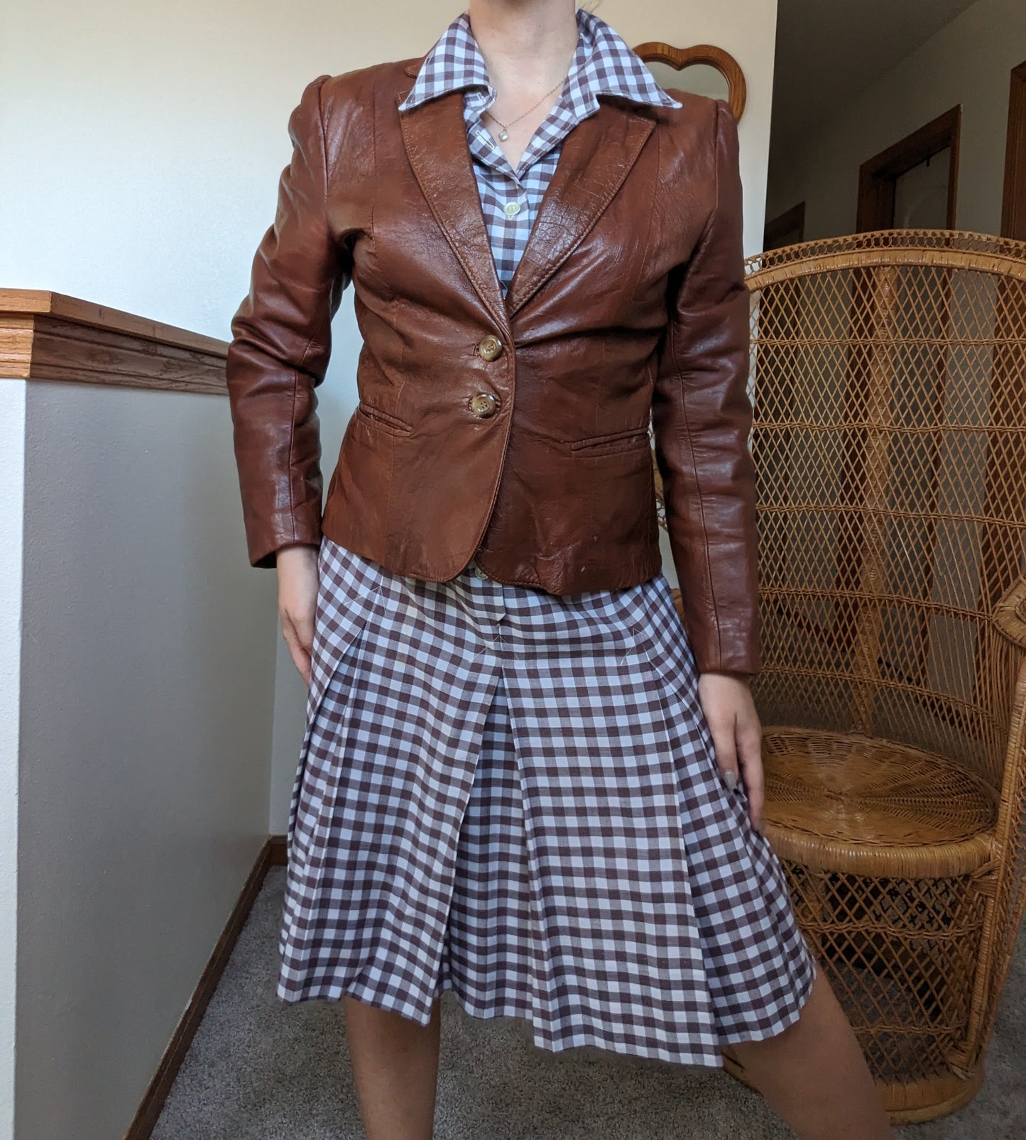 1970s brown leather jacket
