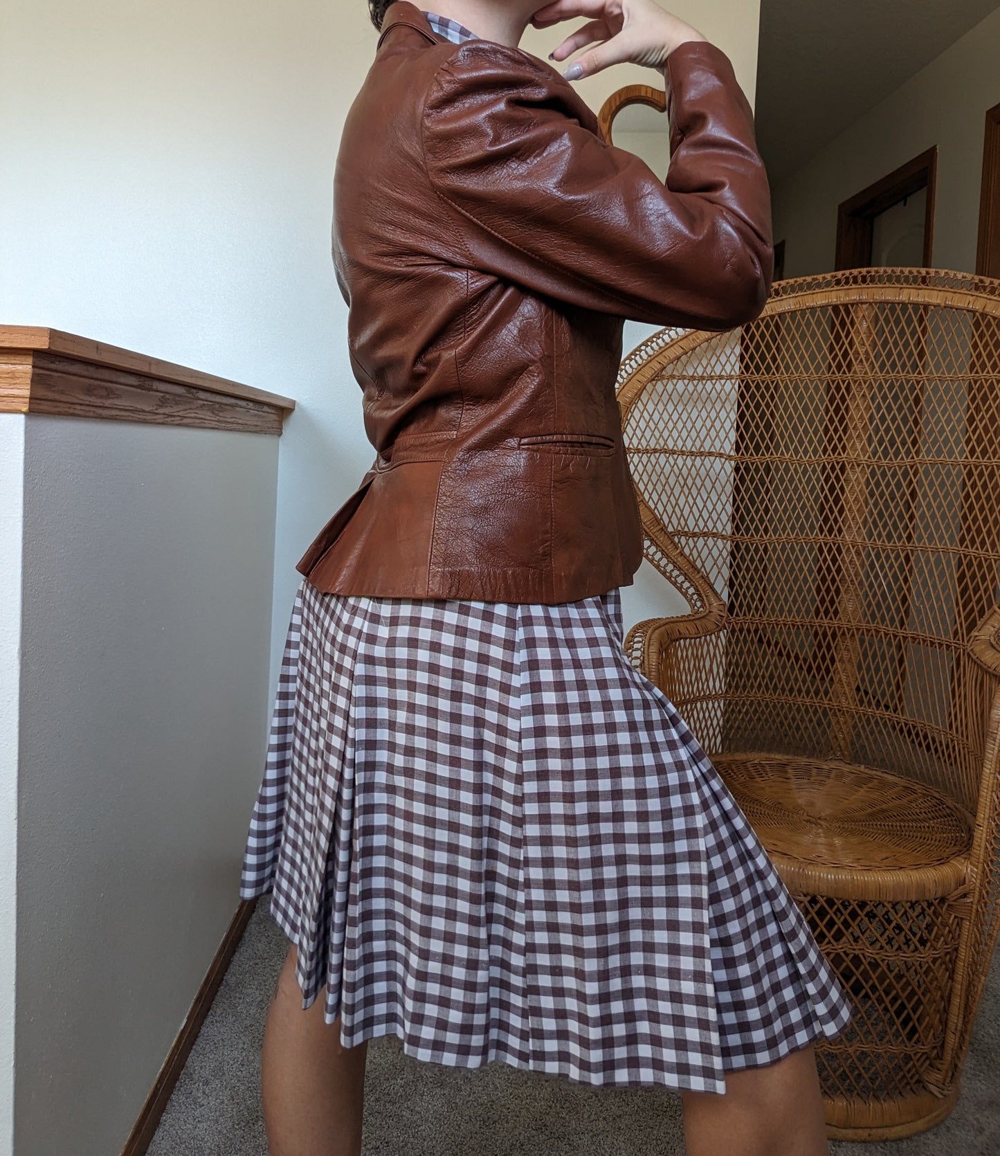 1970s brown leather jacket