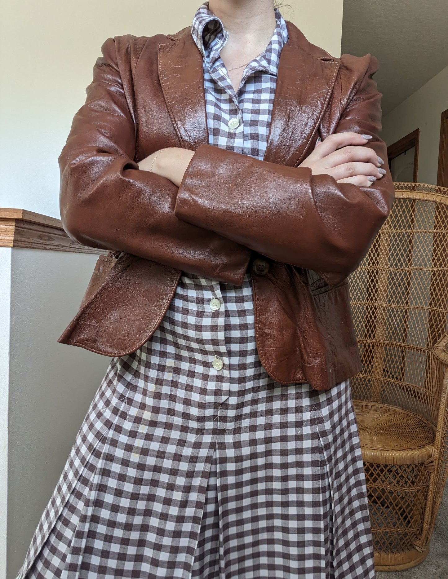 1970s brown leather jacket