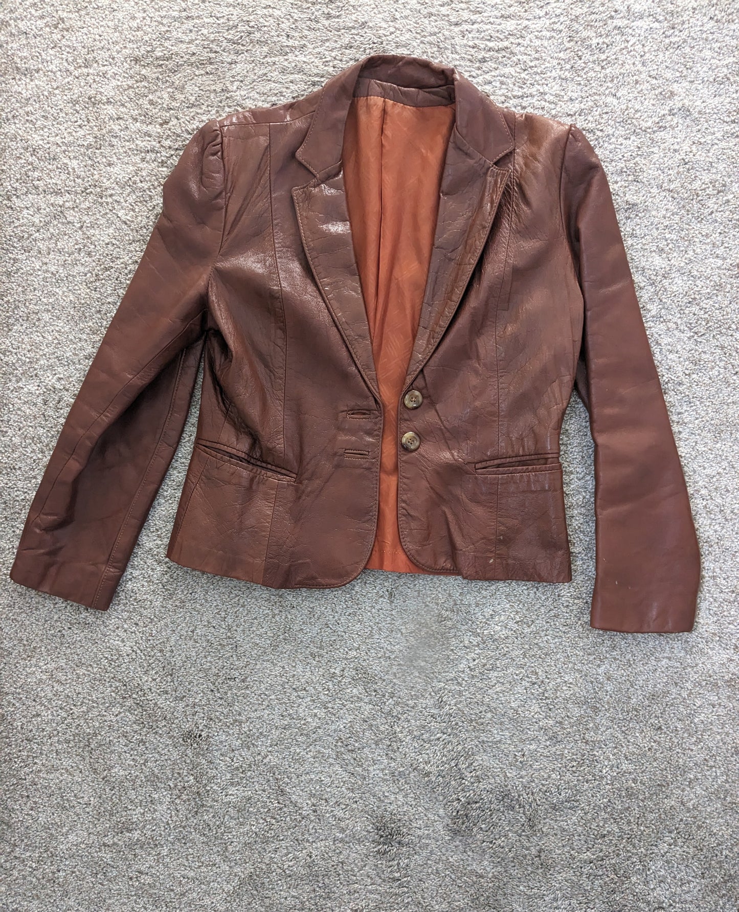 1970s brown leather jacket
