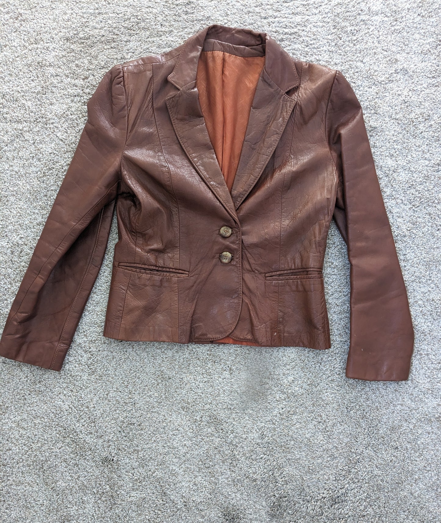 1970s brown leather jacket