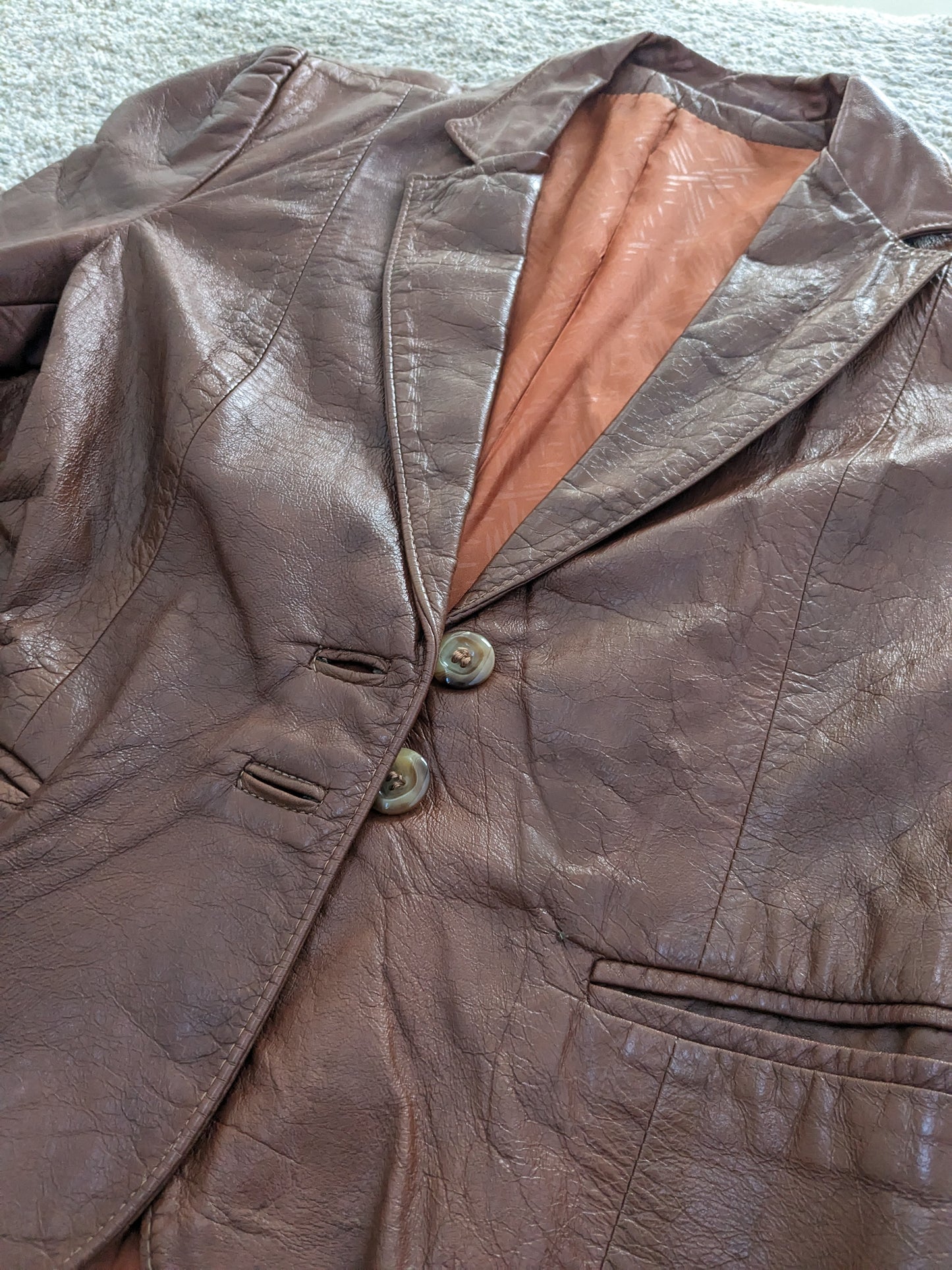 1970s brown leather jacket