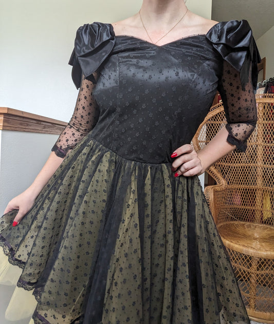1980s lace and tulle party dress Dress Rad Bonnie's Vintage