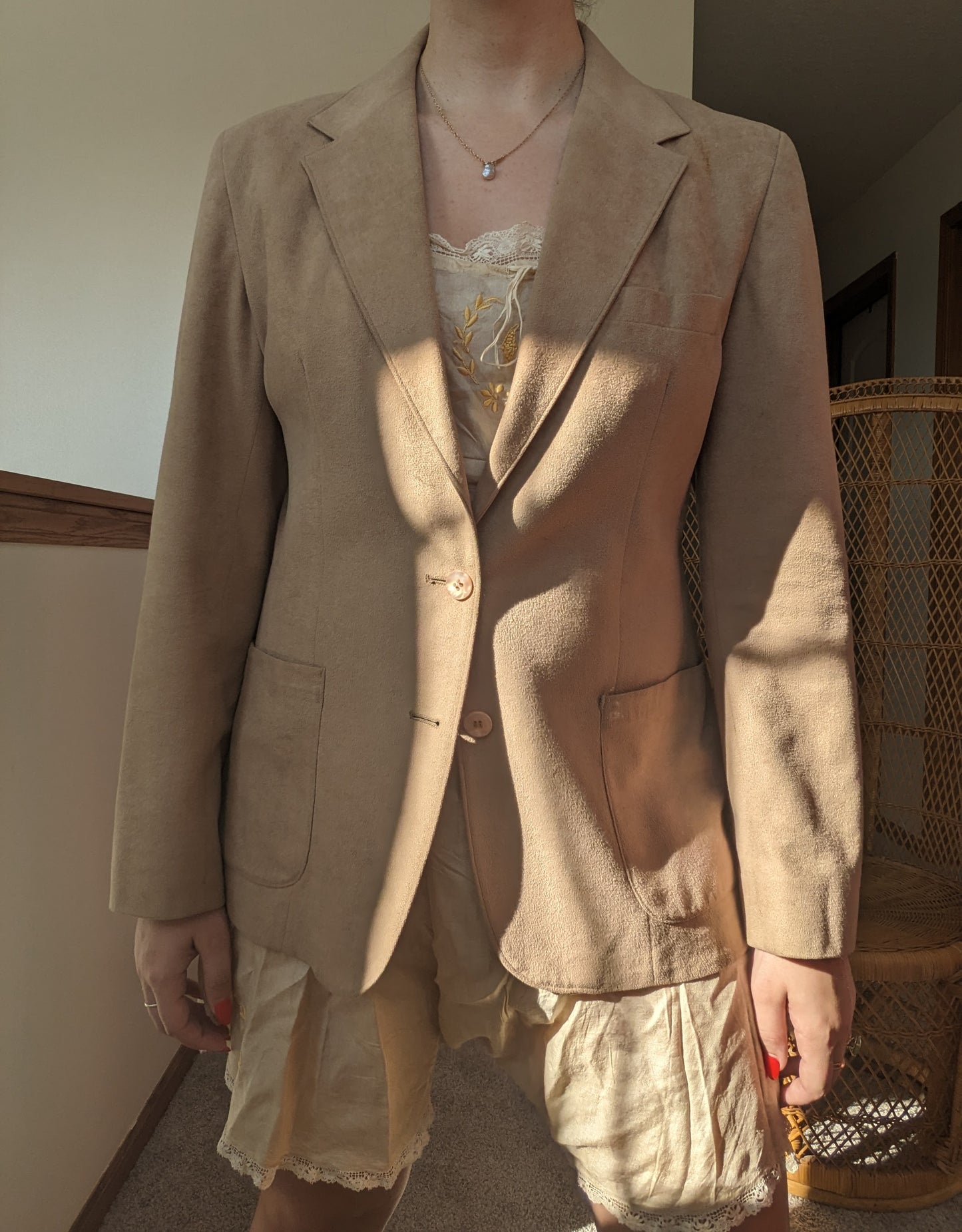 1970s suede blazer