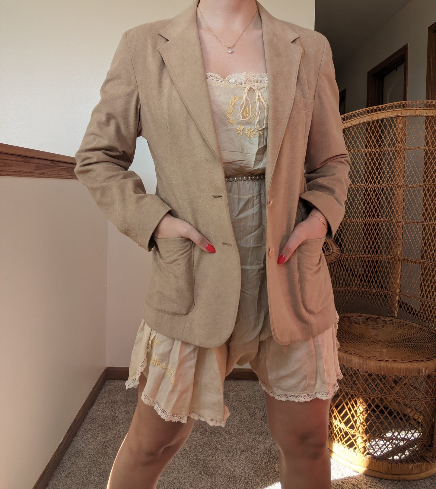 1970s suede blazer