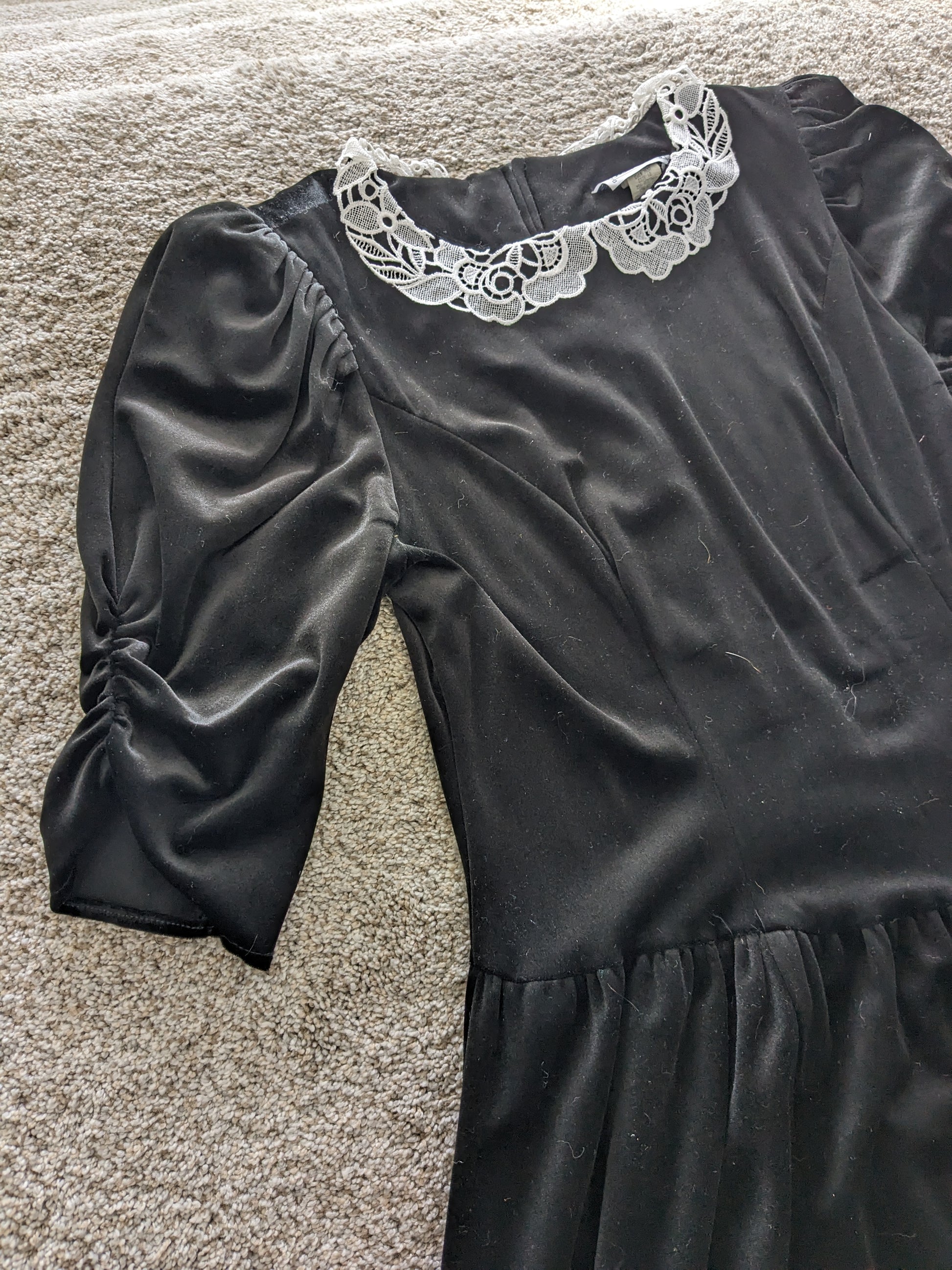 1980s black velvet dress Dress Rad Bonnie's Vintage