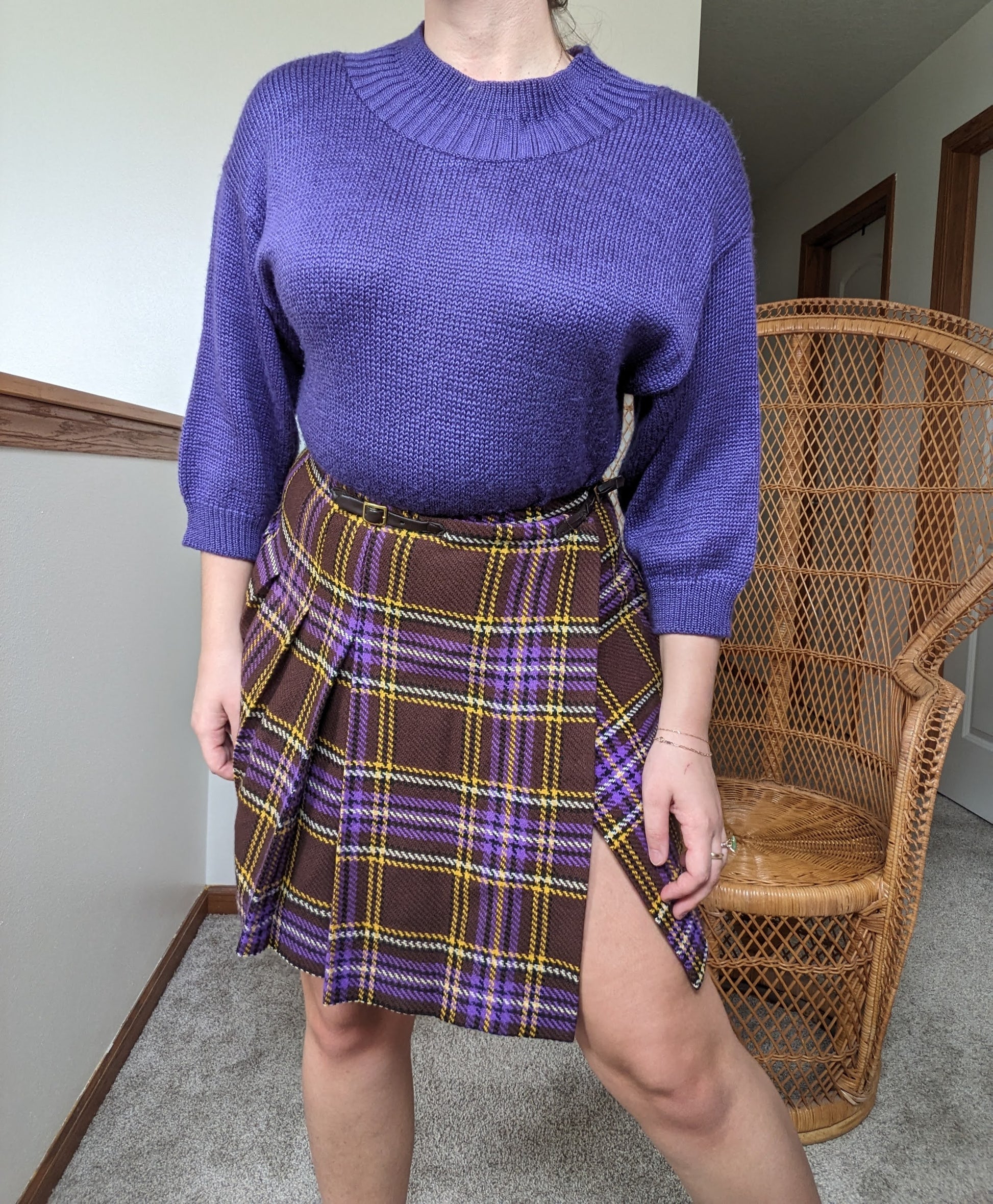 1980s eggplant sweater Sweater Rad Bonnie's Vintage