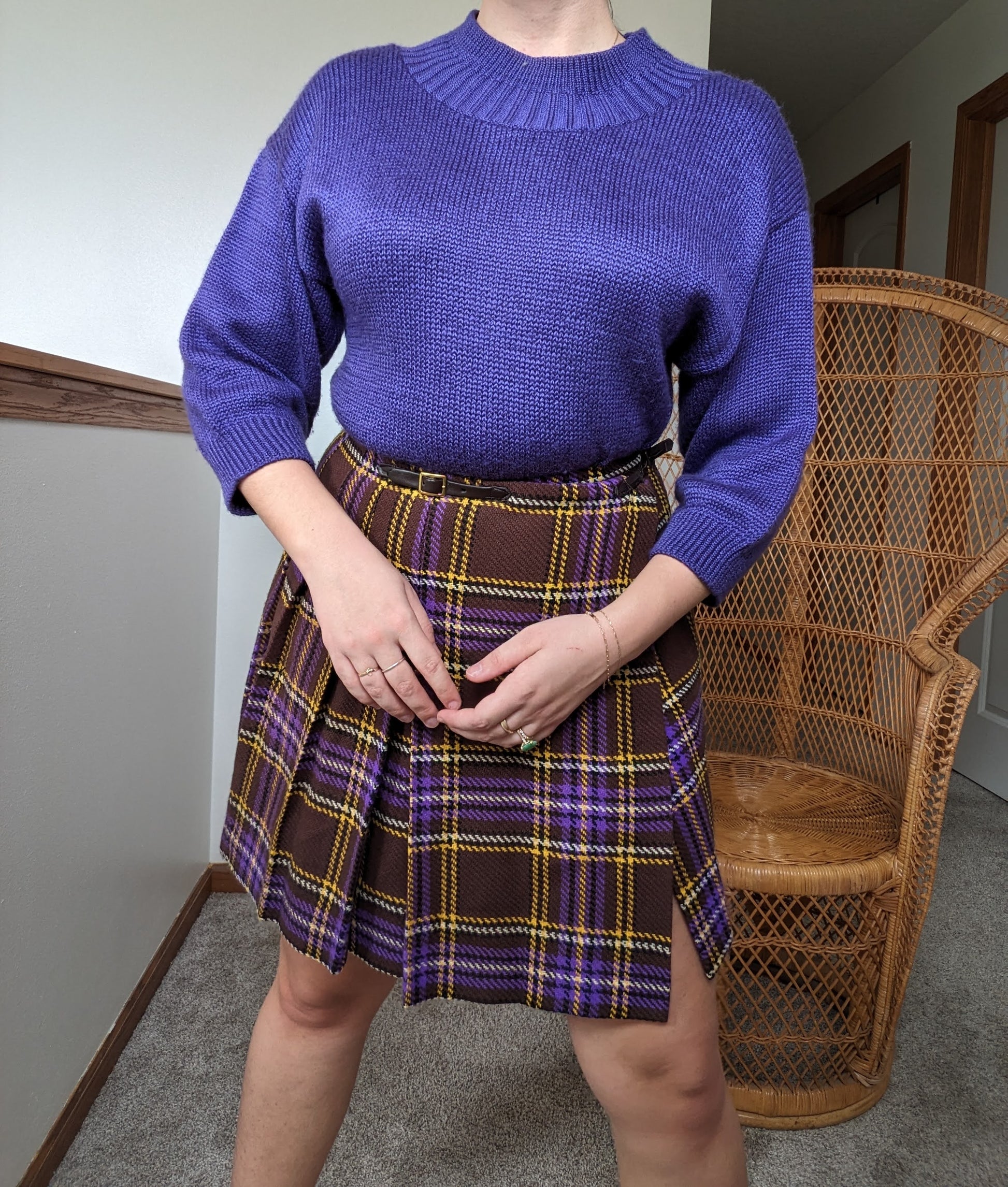 1980s eggplant sweater Sweater Rad Bonnie's Vintage