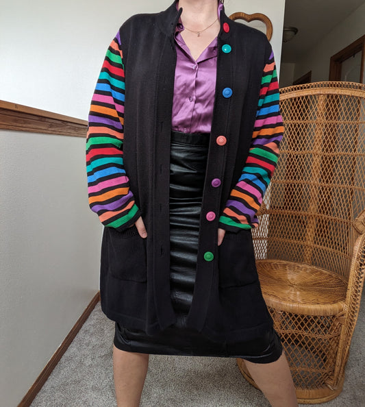 1990s Bob Mackie rainbow cardigan Rad Bonnie's Vintage