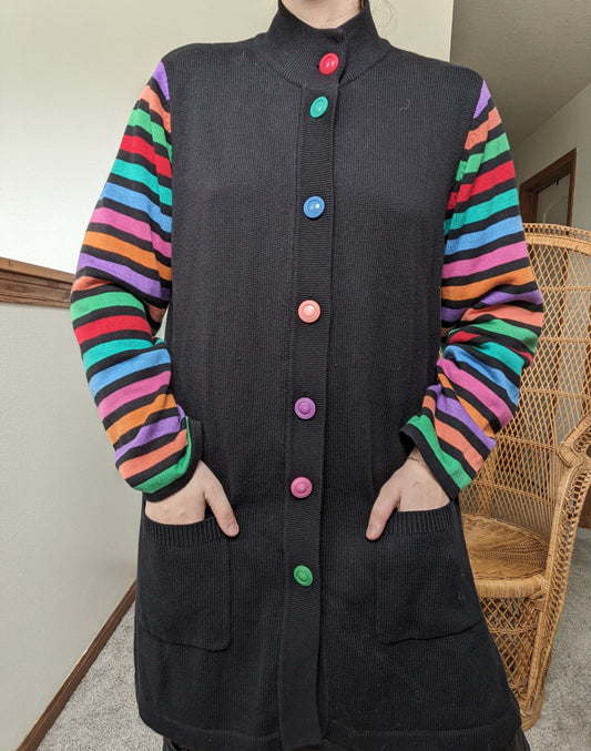 1990s Bob Mackie rainbow cardigan Rad Bonnie's Vintage