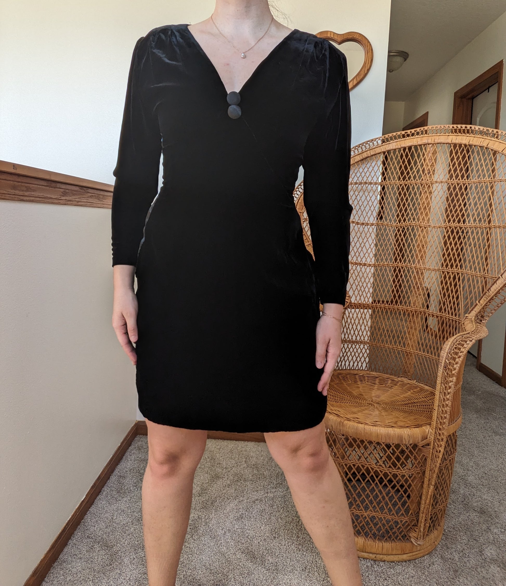 1960s black velvet cocktail dress Rad Bonnie's Vintage 1960s black velvet cocktail dress Rad Bonnie's Vintage