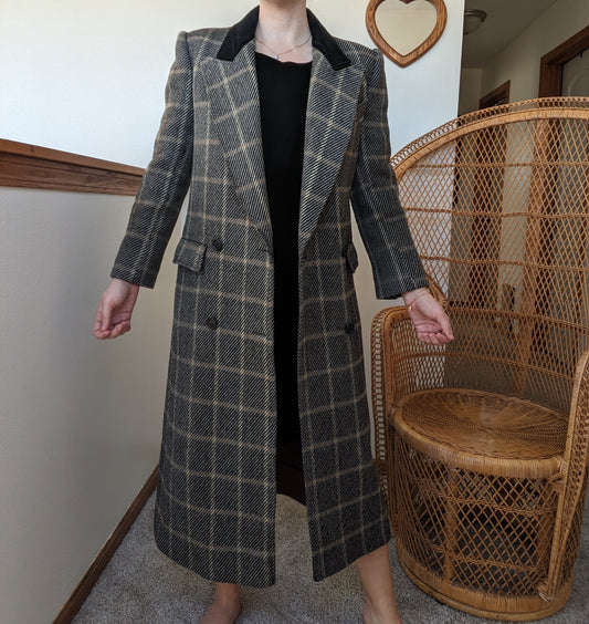 1980s structured plaid coat Coat Rad Bonnie's Vintage