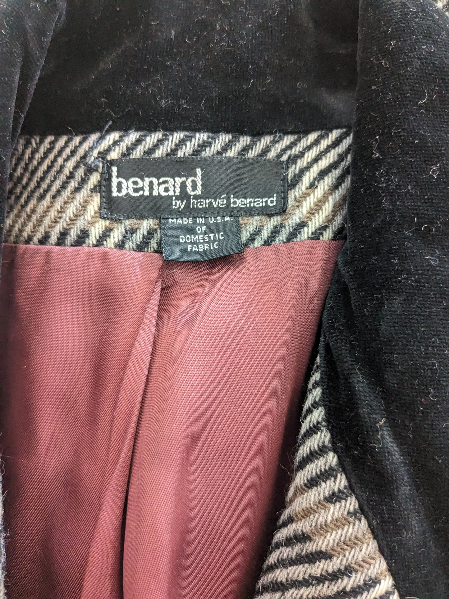 1980s structured plaid coat