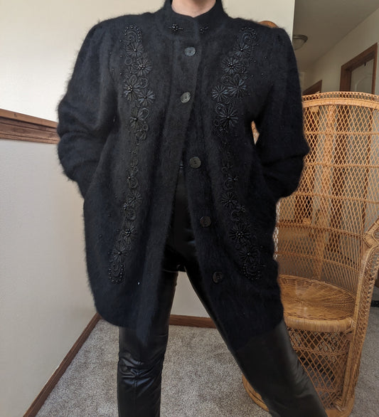 1980s furry cardigan sweater Cardigan Rad Bonnie's Vintage