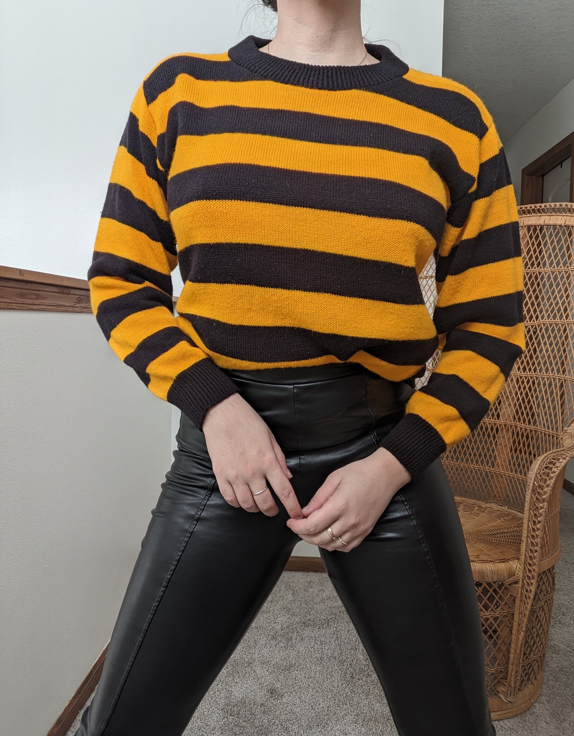 1960s bumblebee striped sweater Rad Bonnie's Vintage
