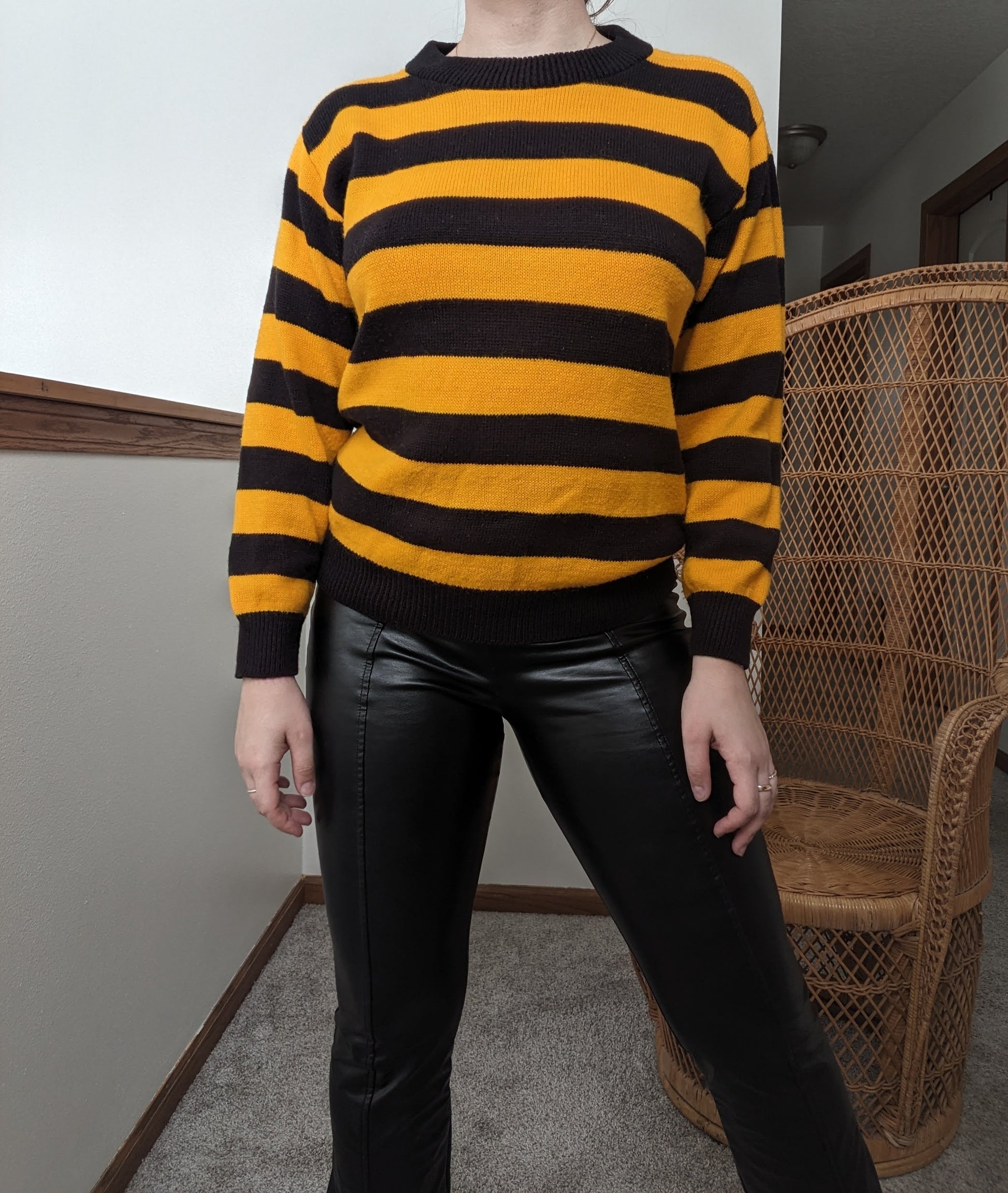 1960s bumblebee striped sweater Rad Bonnie's Vintage
