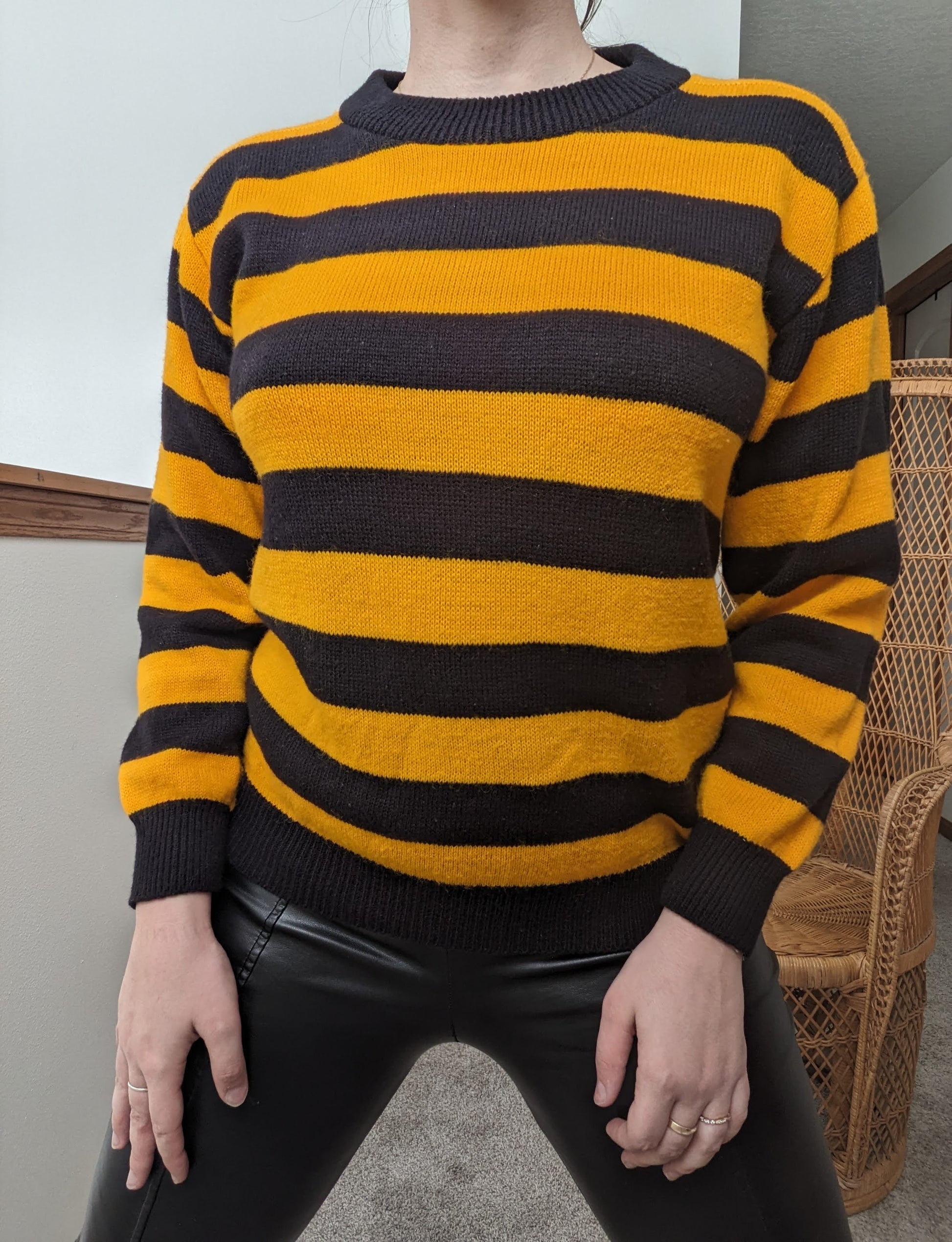 1960s bumblebee striped sweater Rad Bonnie's Vintage