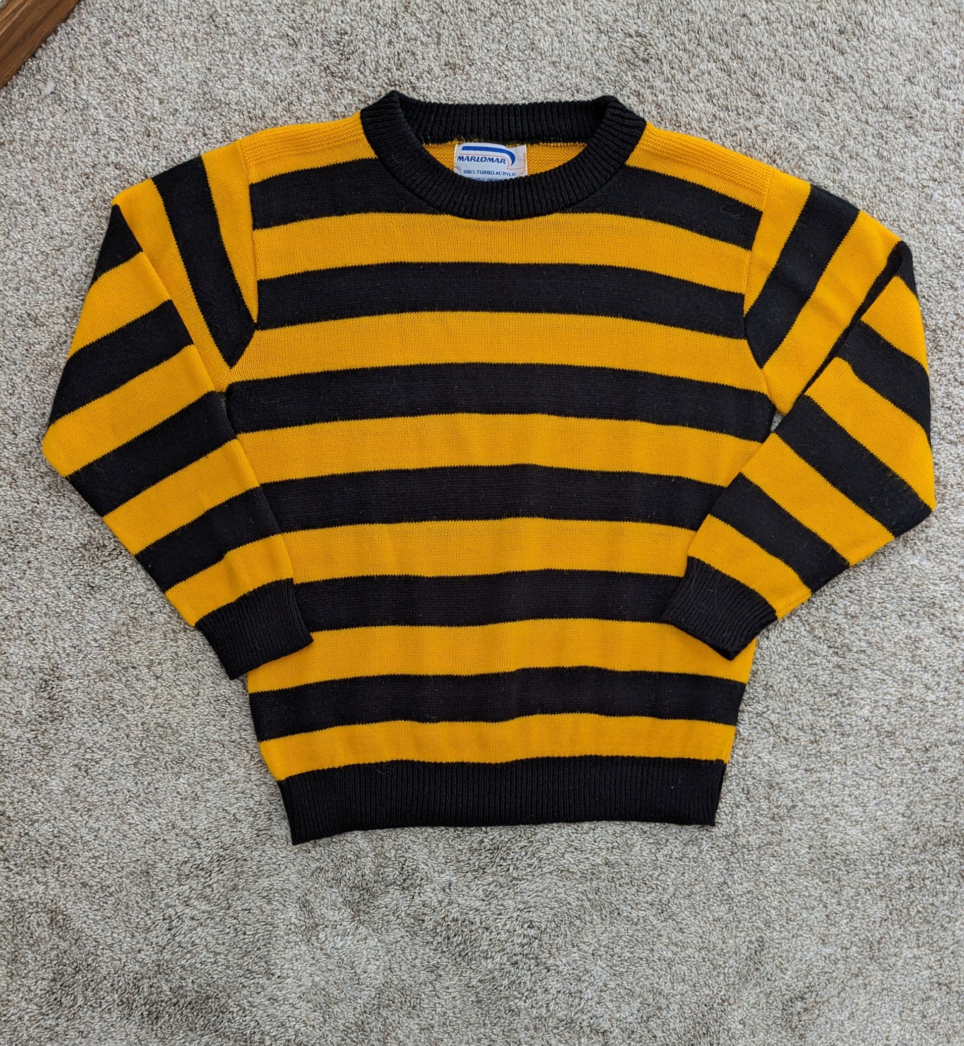 1960s bumblebee striped sweater Rad Bonnie's Vintage