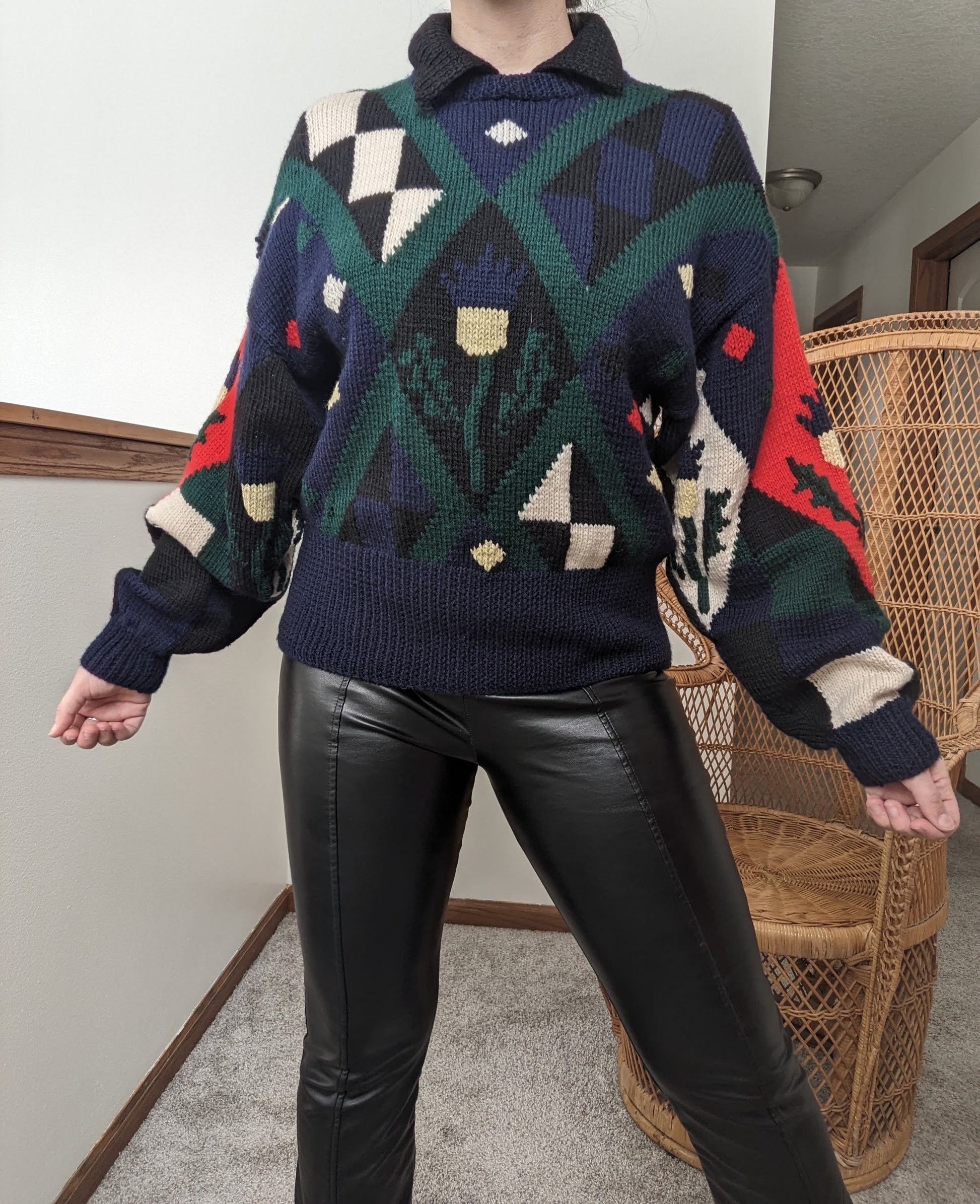 1980s geometric sweater Sweater Rad Bonnie's Vintage