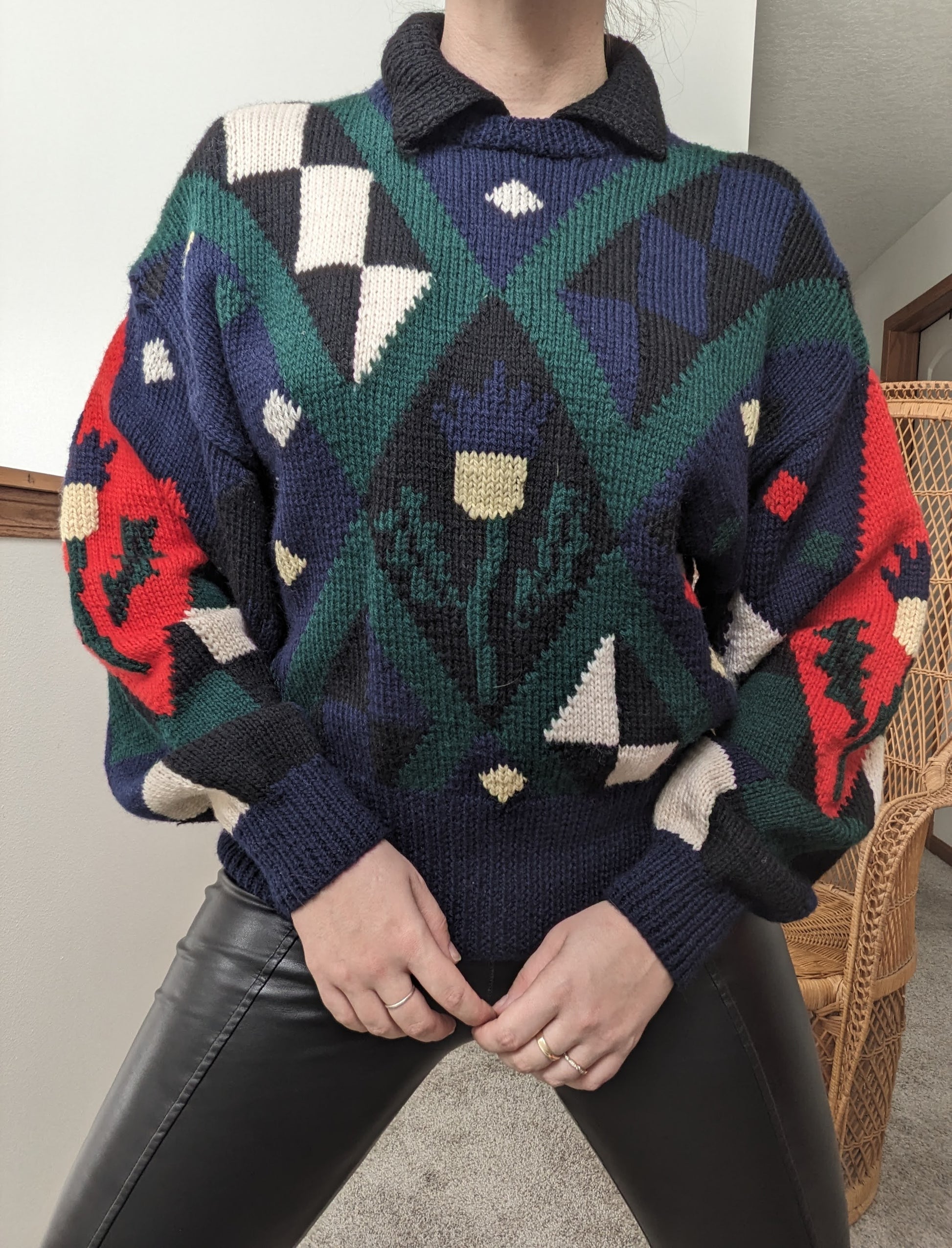 1980s geometric sweater Sweater Rad Bonnie's Vintage