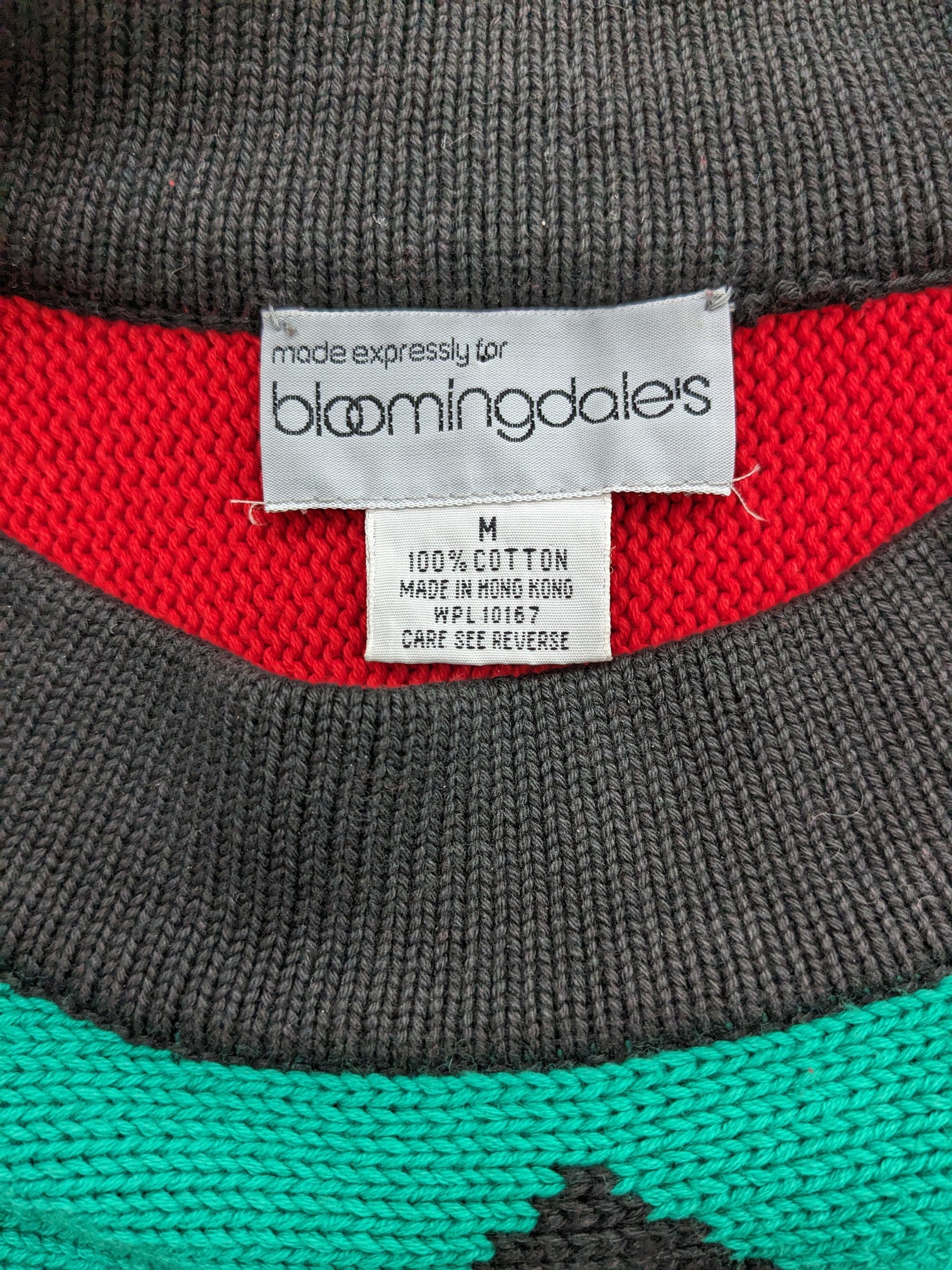 1980s Bloomingdale's color block sweater Sweater Rad Bonnie's Vintage
