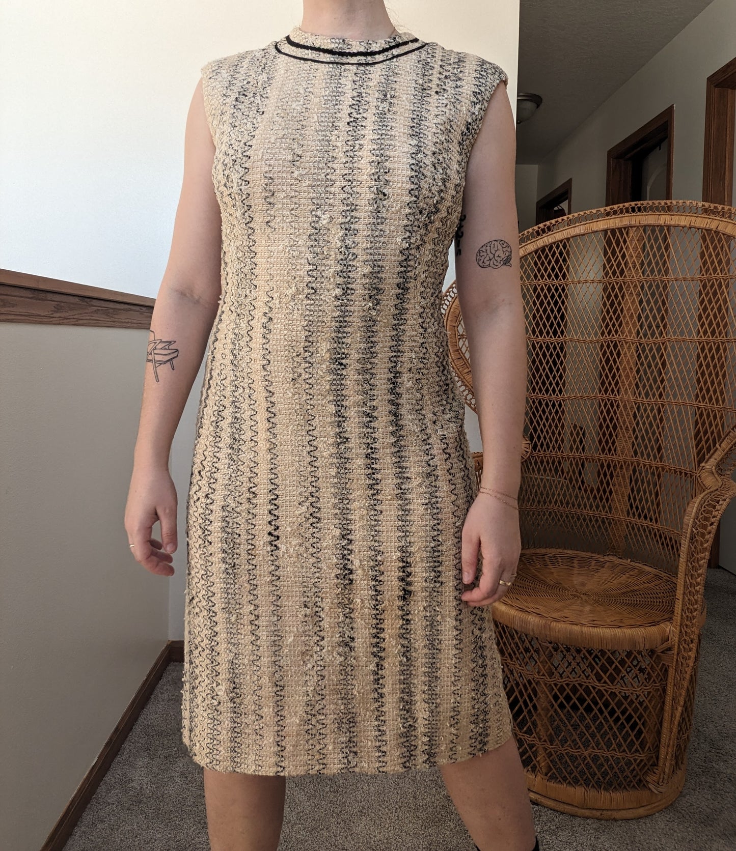 1950s tweed dress set