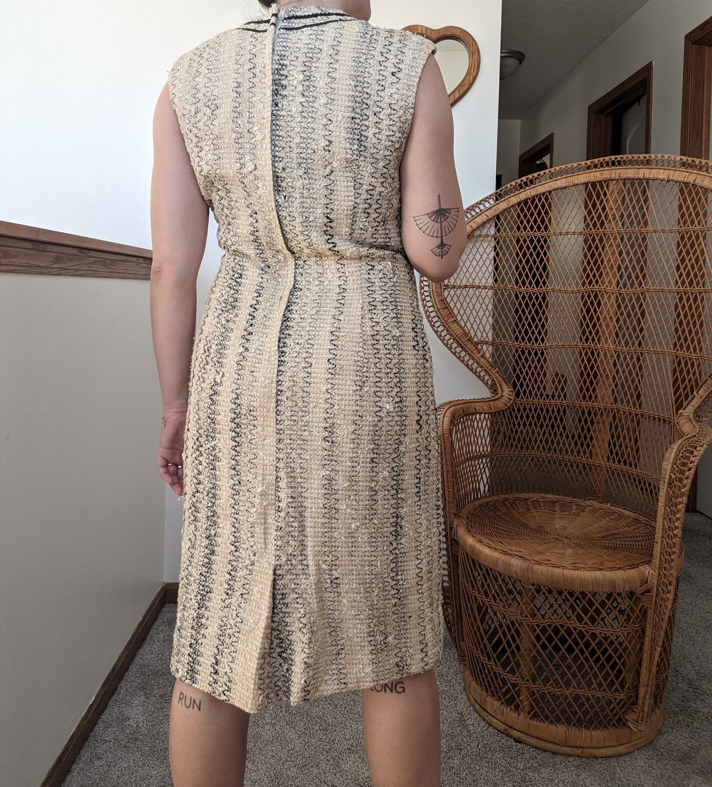1950s tweed dress set