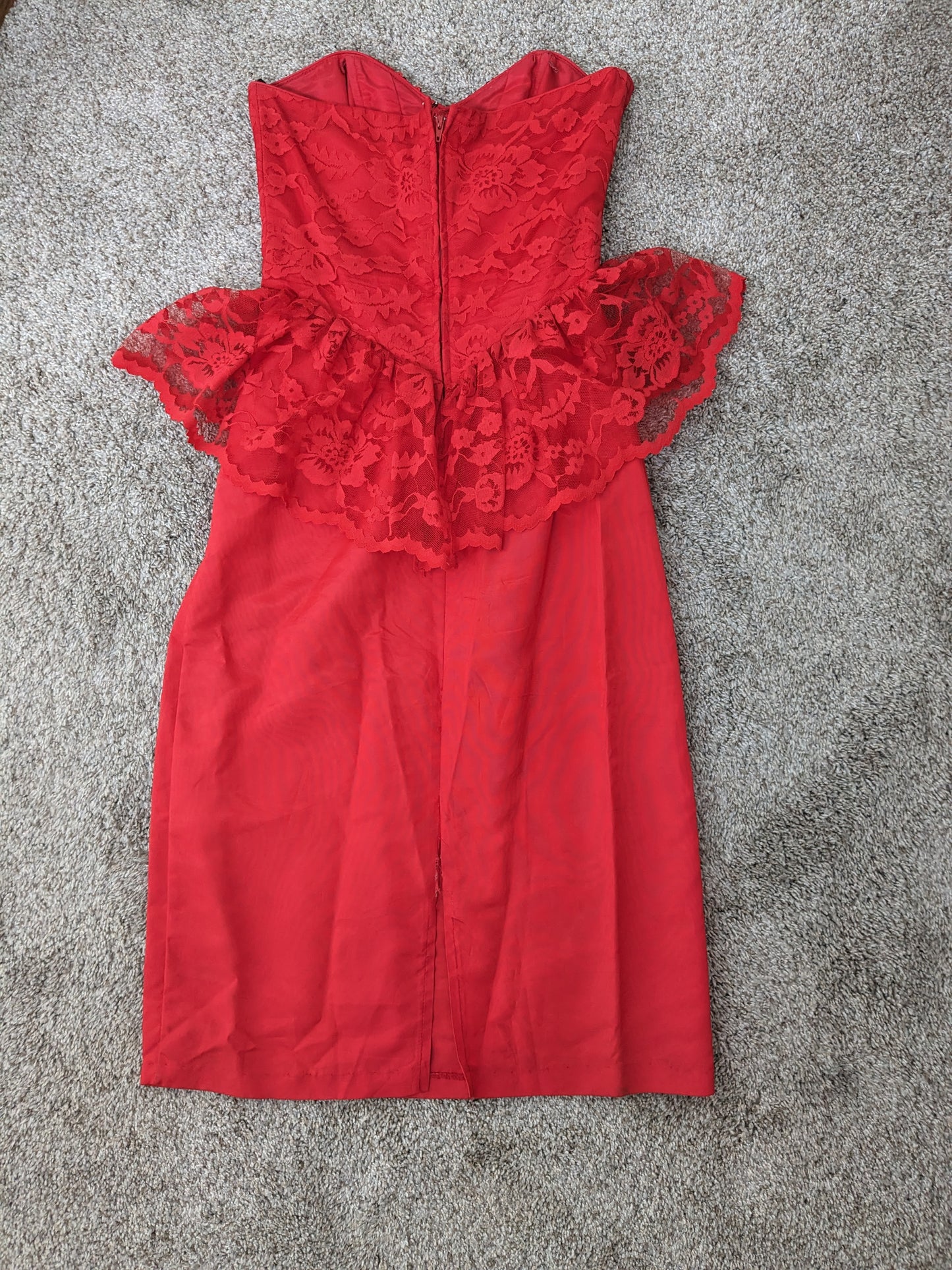 1980s sequin lace cocktail dress