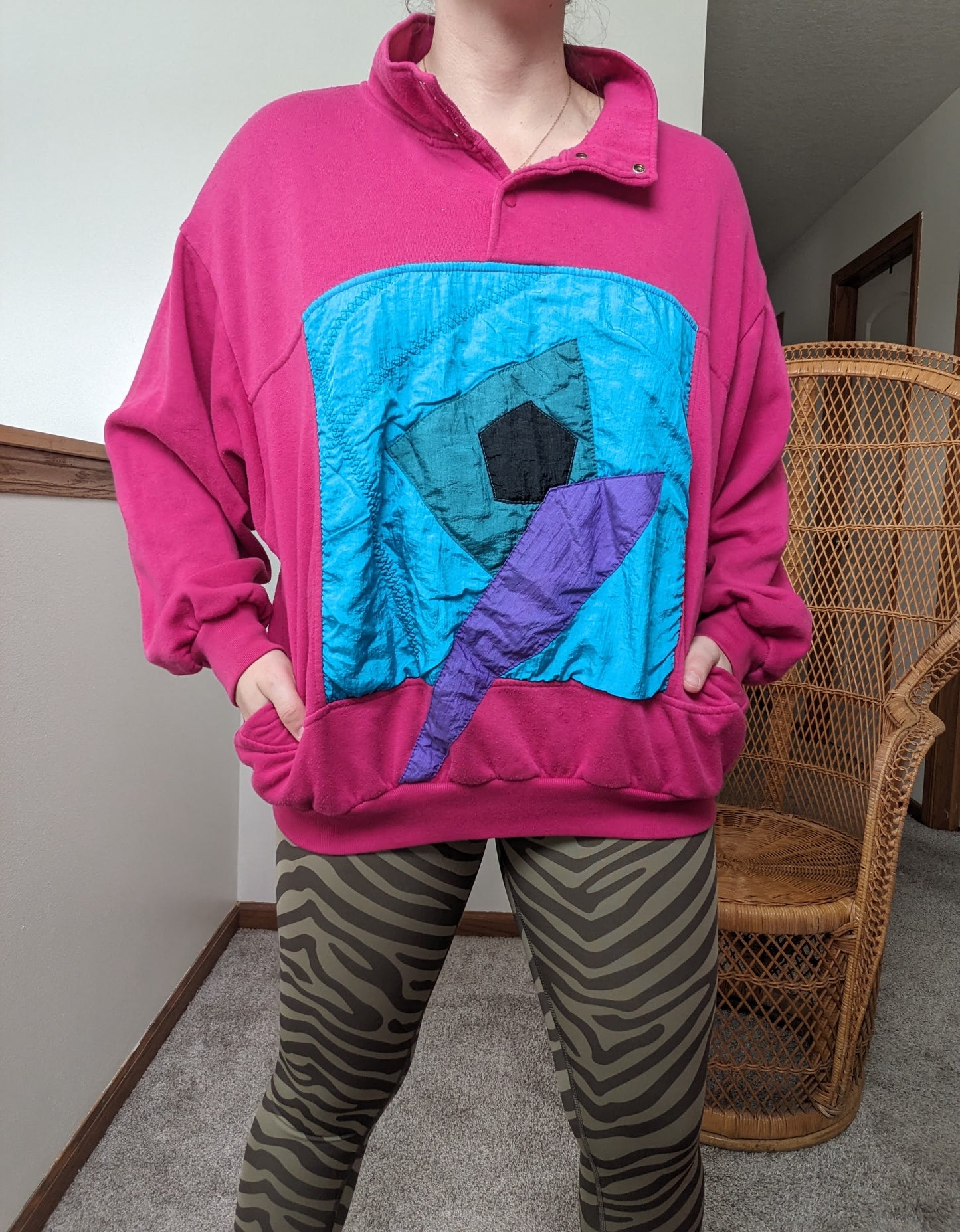 1980s pink sweatshirt