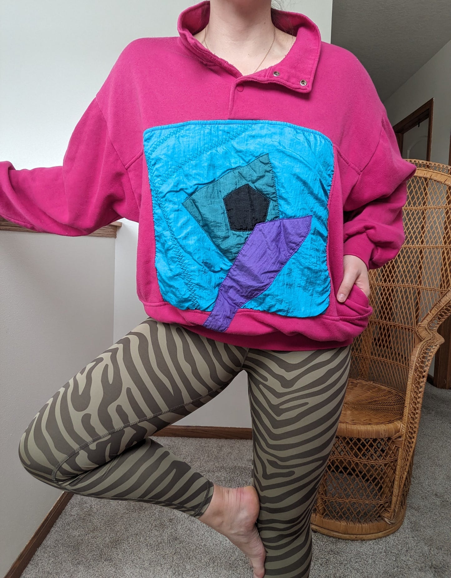 1980s pink sweatshirt