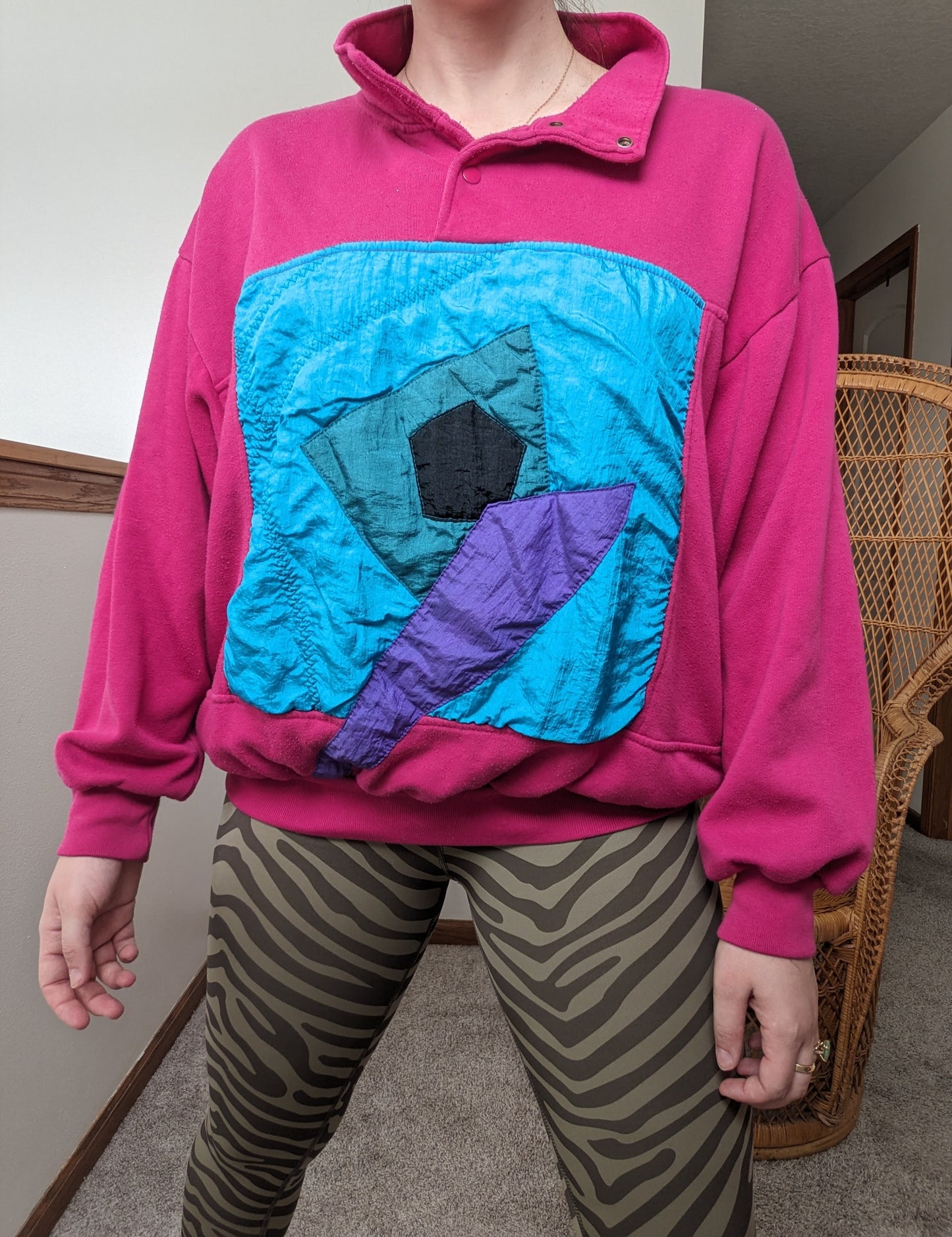 1980s pink sweatshirt