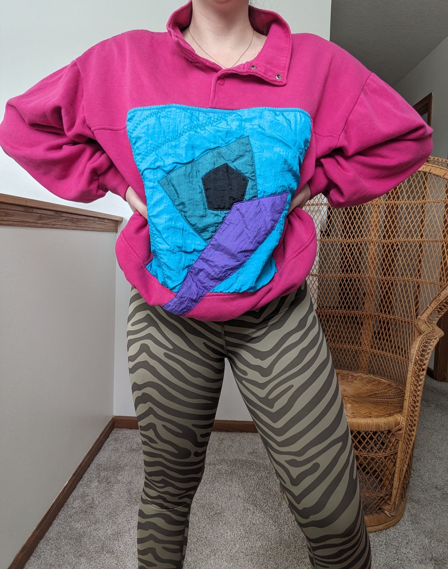 1980s pink sweatshirt